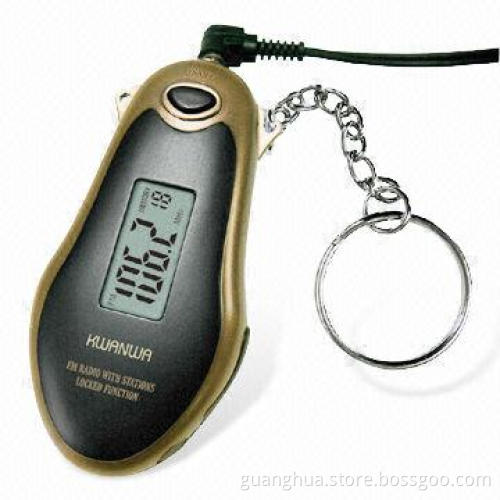 Cheap FM Portable Radio with LCD Frequency Display Function and CE Mark